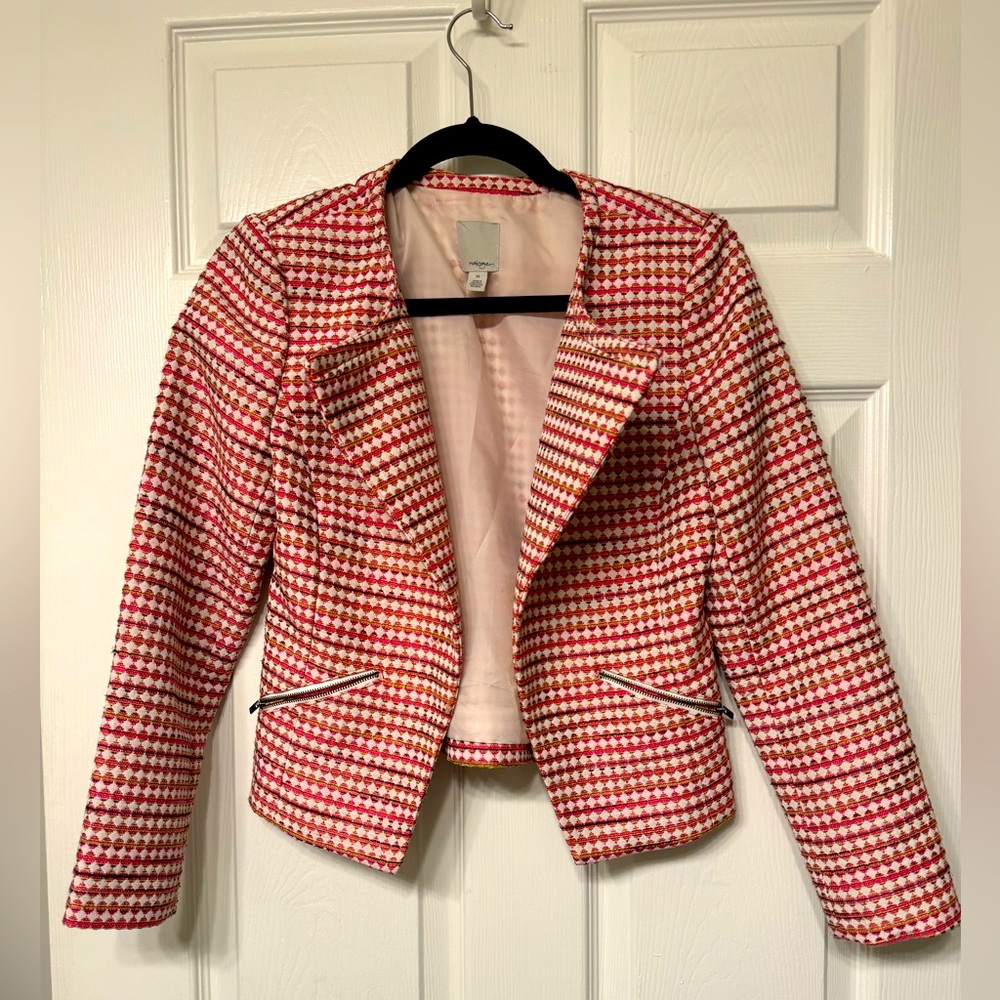 Cropped Pink Pattern Jacket